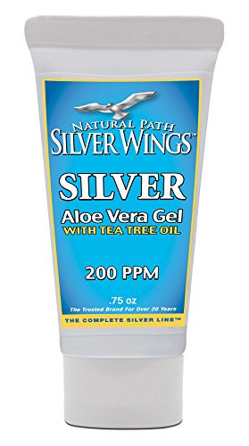 Natural Path Silver Wings Silver Aloe Gel with Tea Tree Oil 075 Fluid Ounce