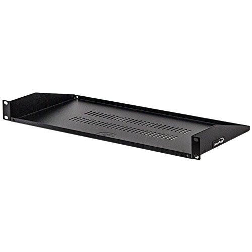 NavePoint Cantilever Server Shelf Vented Shelves Rack Mount 19 Inch 1U Black 8 Inches  210mm  deep
