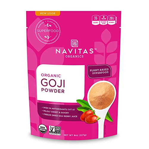 Navitas Organics Goji Powder 8 oz Bag Organic Non GMO Sun Dried Sulfite Free Navitas Organics Goji Powder 8 oz Bag Organic Non GMO Sun Dried Sulfite Free