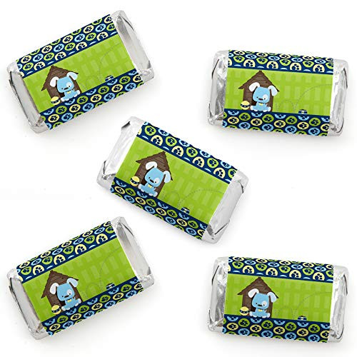 Boy Puppy Dog - Mini Candy Bar Wrapper Stickers - Baby Shower or Birthday Party Small Favors - 40 Count Boy Puppy Dog - Mini Candy Bar Wrapper Stickers - Baby Shower or Birthday Party Small Favors - 40 Count