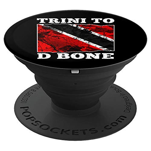 Trinidad Flag  Trini To D Bone Trinidad and Tobago Flag PopSockets Grip and Stand for Phones and Tablets