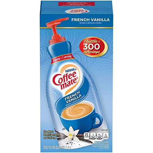 Nestle Coffee mate Coffee Creamer French Vanilla Liquid Pump Bottle 507 Ounces