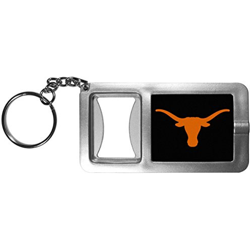 NCAA Siskiyou Sports Fan Shop Texas Longhorns Flashlight Key Chain with Bottle Opener One Size Black