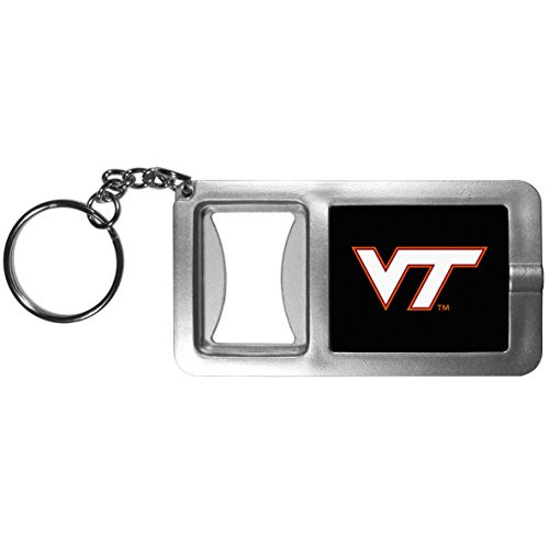 NCAA Siskiyou Sports Fan Shop Virginia Tech Hokies Flashlight Key Chain with Bottle Opener One Size Black