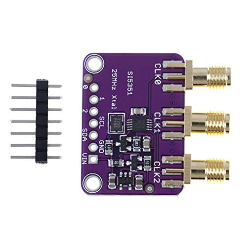 HiLetgo Si5351A I2C 25MHZ I2C High Frequency Signal Generator Breakout Board Square Wave Frequency Generator Signal Generator 8KHz to 160MHz 3 5VDC for Arduino