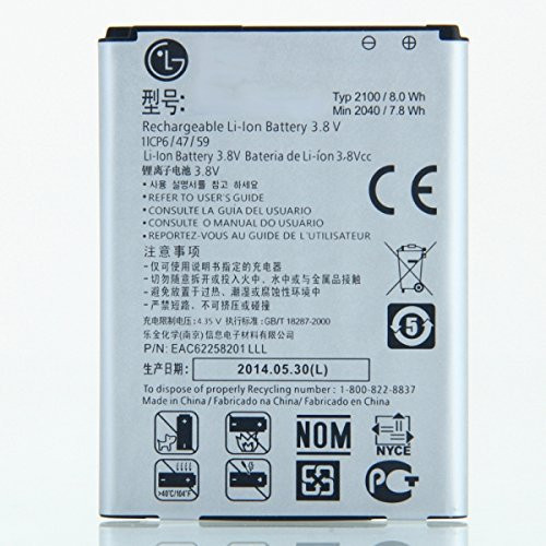 2100mAh 38V Rechargeable Li ion Battery Compatible with LG Optimus L70 D320 BL 52UH 2100mAh 38V Rechargeable Li ion Battery Compatible with LG Optimus L70 D320 BL 52UH