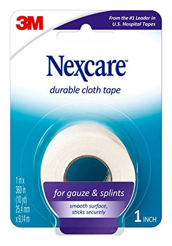 Nexcare Durable Cloth First Aid Tape Tears Easily For Securing Splints and Bulky Dressings 1 Roll