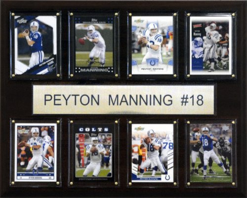 NFL Peyton Manning Indianapolis Colts 8 Card Plaque