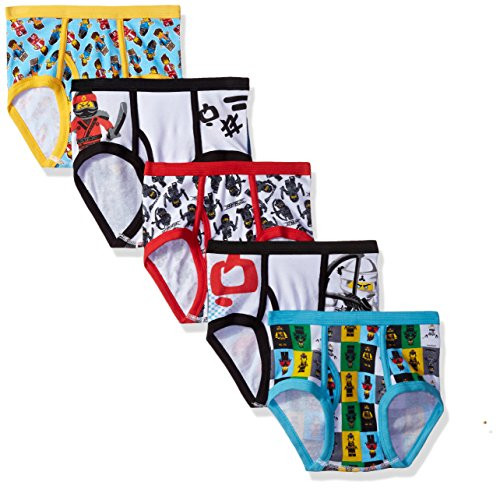 LEGO Boys  Little 5 Pack Brief Underwear NINJAGO   Multi 6