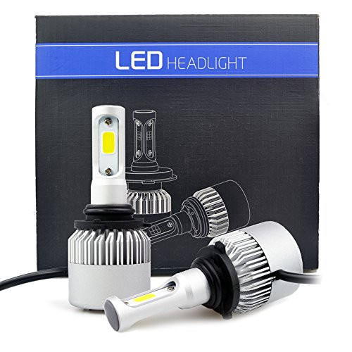 iDlumina 9006 HB4 12V 24V White LED Car Light Bulb 2X10W COB Aluminum Fan Cooling Design for Replacement Headlight Fog Light  Pack of 2