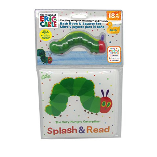 World of Eric Carle, The Very Hungry Caterpillar Bath Set, Caterpillar Book & Squirty