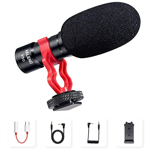 Universal Video Microphone with Shock Mount Deadcat Windscreen Case for iPhone Android Smartphones Canon EOS Nikon DSLR Cameras and Camcorders Perfect Camera Microphone by RALENO Universal Video Microphone with Shock Mount Deadcat Windscreen Case for iPhone Android Smartphones Canon EOS Nikon DSLR Cameras and Camcorders Perfect Camera Microphone by RALENO