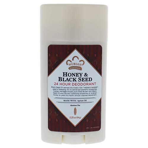 Nubian Heritage Honey and Black Seed Deodorant With Wild Honey and Apricot Oil 24 Hour Protection  225 OZ Nubian Heritage Honey and Black Seed Deodorant With Wild Honey and Apricot Oil 24 Hour Protection  225 OZ