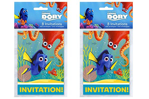 Disney Pixar Finding Dory Party Invitations 16 CT Disney Pixar Finding Dory Party Invitations 16 CT