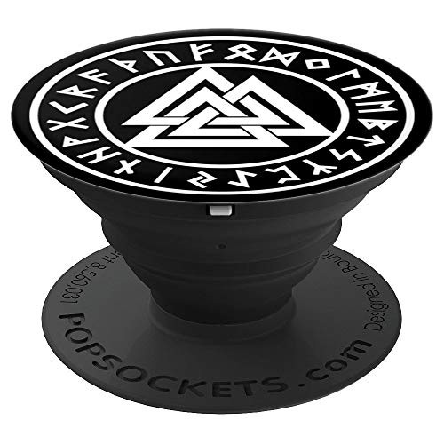 Valknut Odin Symbol Viking Pagan Norse Mythology Nordic Sign PopSockets Grip and Stand for Phones and Tablets
