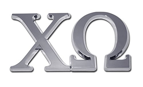Chi Omega Sorority Chrome Auto Emblem