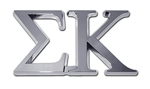 Sigma Kappa Sorority Chrome Auto Emblem