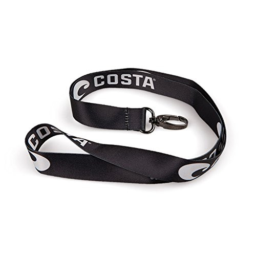 Costa Del Mar Lanyard Logo Black White