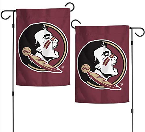 WinCraft NCAA Florida State Seminoles 125  x 18  Inch 2 Sided Garden Flag   Seminoles Logo with Maroon Background