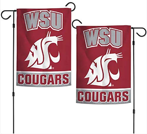 WinCraft NCAA Washington State Cougars 125 x 18 2 Sided Garden Flag Logo and Text WinCraft NCAA Washington State Cougars 125 x 18 2 Sided Garden Flag Logo and Text