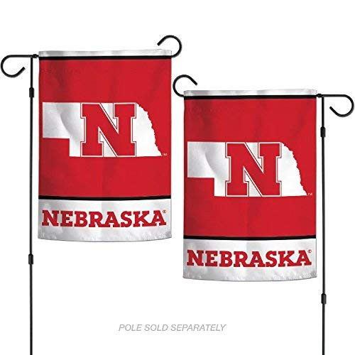 WinCraft NCAA Nebraska Cornhuskers 125 x 18 Inch 2 Sided Garden Flag Logo WinCraft NCAA Nebraska Cornhuskers 125 x 18 Inch 2 Sided Garden Flag Logo