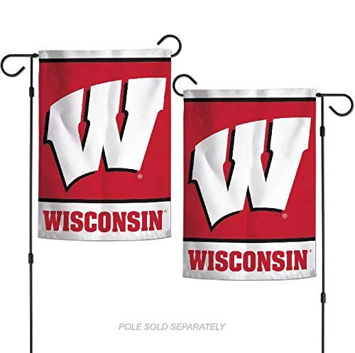 NCAA University of Wisconsin Badgers 125 x 18 Inch 2 Sided Garden Flag Logo NCAA University of Wisconsin Badgers 125 x 18 Inch 2 Sided Garden Flag Logo