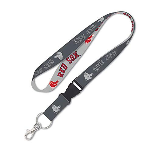 WinCraft Boston Red Sox Lanyard with Detachable Buckle 1  Charcoal