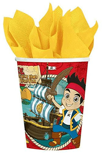 American Greetings Jake and the Never Land Pirates 9 oz. Paper Party Cups, 8 Count, Party Supplies Novelty