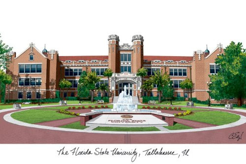 Campus Images FL985 Florida State University Lithographic Print