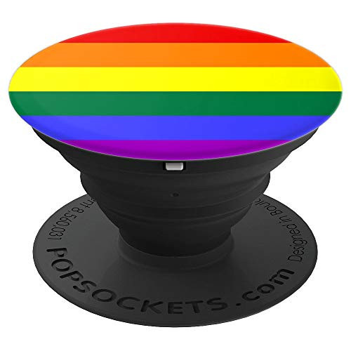LGBT Gay Pride Rainbow Flag Pop Grip PopSockets Grip and Stand for Phones and Tablets