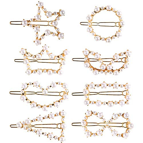 Onwon 8 Pieces Artificial Pearl Hair Pins Hair Barrettes Decorative Wedding Bridal Hair Clips Handmade Pearl Accessories for Girls Women Onwon 8 Pieces Artificial Pearl Hair Pins Hair Barrettes Decorative Wedding Bridal Hair Clips Handmade Pearl Accessories for Girls Women
