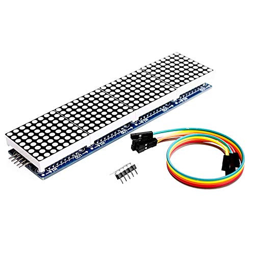 ARCELI MAX7219 Dot Matrix Module Red Light for Arduino Microcontroller 4 in 1 Display with 5pin Line
