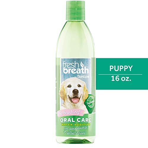 Fresh Breath by TropiClean Oral Care Water Additive for Puppies 16oz   Made in USA