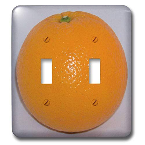 3dRose LLC lsp 21646 2 Orange White Background Double Toggle Switch