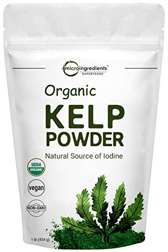 Sustainably US Grown Organic Kelp Powder  Ascophyllum Nodosum  1 Pound  16 Ounce  Organic Kelp Supplement Contains Natural Iodine for Thyroid Support Body Wraps Scrubs   Facials Vegan Friendly