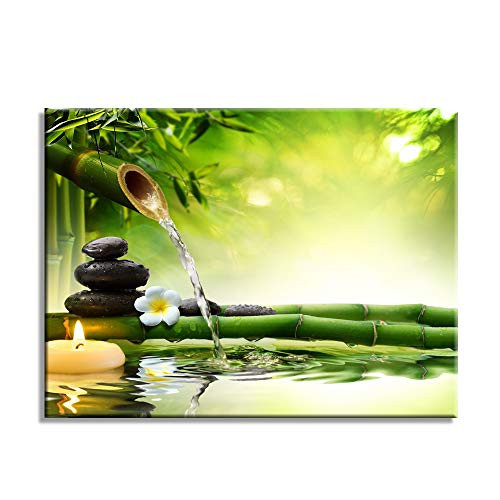 Green Spa Still Life with Bamboo Fountain and Zen Stone in Water Wall Art Painting The Picture Print On Canvas Botanical Pictures for Home Decor Decoration Gift Green 12161 Green Spa Still Life with Bamboo Fountain and Zen Stone in Water Wall Art Painting The Picture Print On Canvas Botanical Pictures for Home Decor Decoration Gift Green 12161