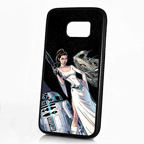 (for Samsung Galaxy S7 Edge) Durable Protective Soft Back Case Phone Cover - HOT11593 Starwars R2D2 Prince Leia