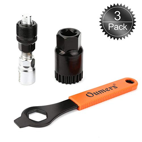 Oumers Bike Crank Extractor and Bottom Bracket Remover with 16mm Spanner Wrench Bicycle Crank Removal Tool Crank Puller Tool Bike Crank Arm Remover Spanner Repair Tools Kit