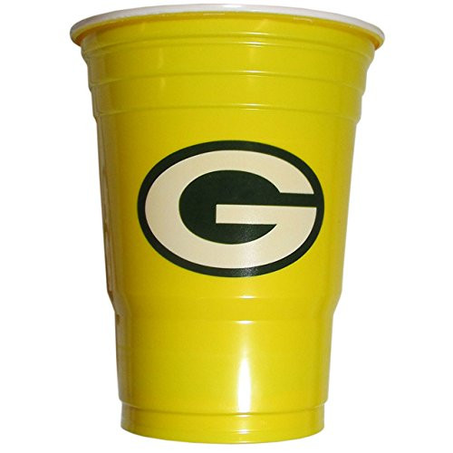 NFL Siskiyou Sports Green Bay Packers Plastic Game Day Cups 18 Count  18 oz  Team Color
