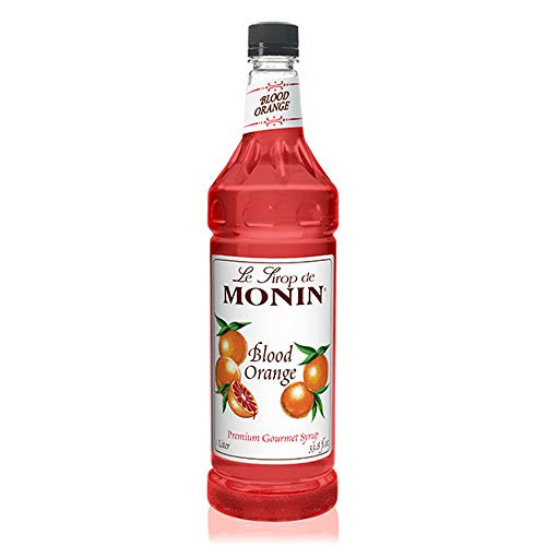 Monin   Blood Orange Syrup Berry Citrus Flavor Natural Flavors Great for Cocktails Mocktails and Lemonades Vegan Non GMO Gluten Free  1 Liter