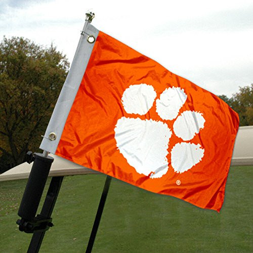 College Flags   Banners Co Clemson Golf Cart and Boat Flag