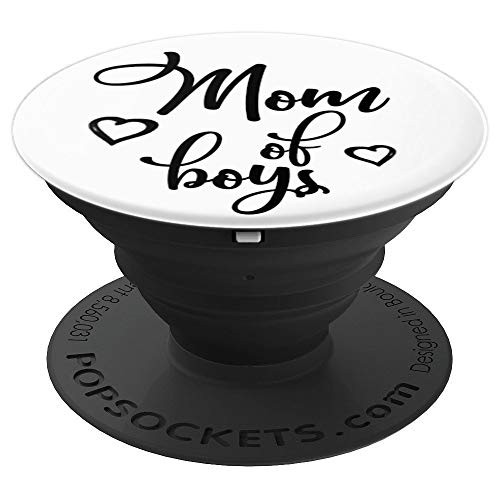 Mom of Boys  Mom Life   Design Series PopSockets Grip and Stand for Phones and Tablets Mom of Boys  Mom Life   Design Series PopSockets Grip and Stand for Phones and Tablets