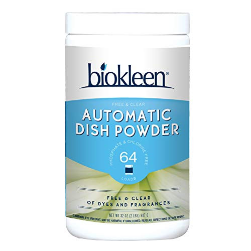 Biokleen Free   Clear Dishwashing Detergent  64 Loads   Powder Concentrated Phosphate   Chlorine Free Eco Friendly Non Toxic No Artificial Fragrance Colors or Preservatives