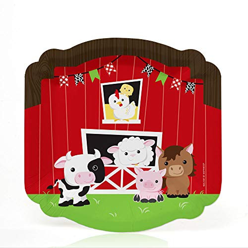 Farm Animals - Barnyard Baby Shower or Birthday Party Dessert Plates (16 Count)