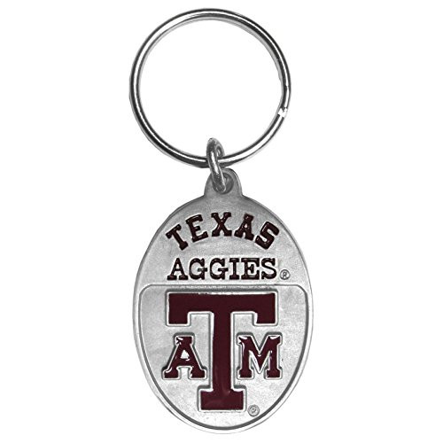 Siskiyou NCAA Texas A M Aggies Carved Metal Key Chain Red Split Ring