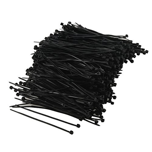 Durable Plastic Zip Ties 4 Inch (Bulk-1000 Pack) Small Zip Ties 18 Lbs Self-Locking Nylon Ties for Electronics Organizer, Wire Zip Ties Black