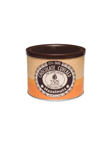 Taza Chocolate Organic Chocolate Covered Hazelnuts 55  Dark Chocolate 8 Ounce  Pack of 1  Vegan