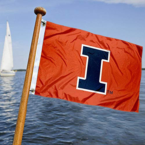 College Flags   Banners Co Illinois Fighting Illini Boat and Nautical Flag