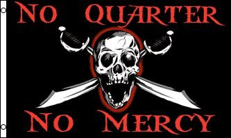 No Quarter No Mercy Pirate Flag 3x5ft Poly