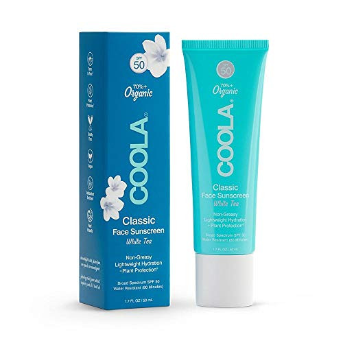 COOLA Organic Classic Daily Face Sunscreen Broad Spectrum SPF 50 Reef Safe Sheer Finish 17 Fl Oz